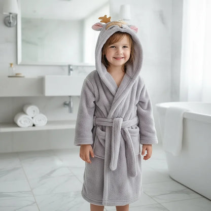 Peignoir enfant motif lapin