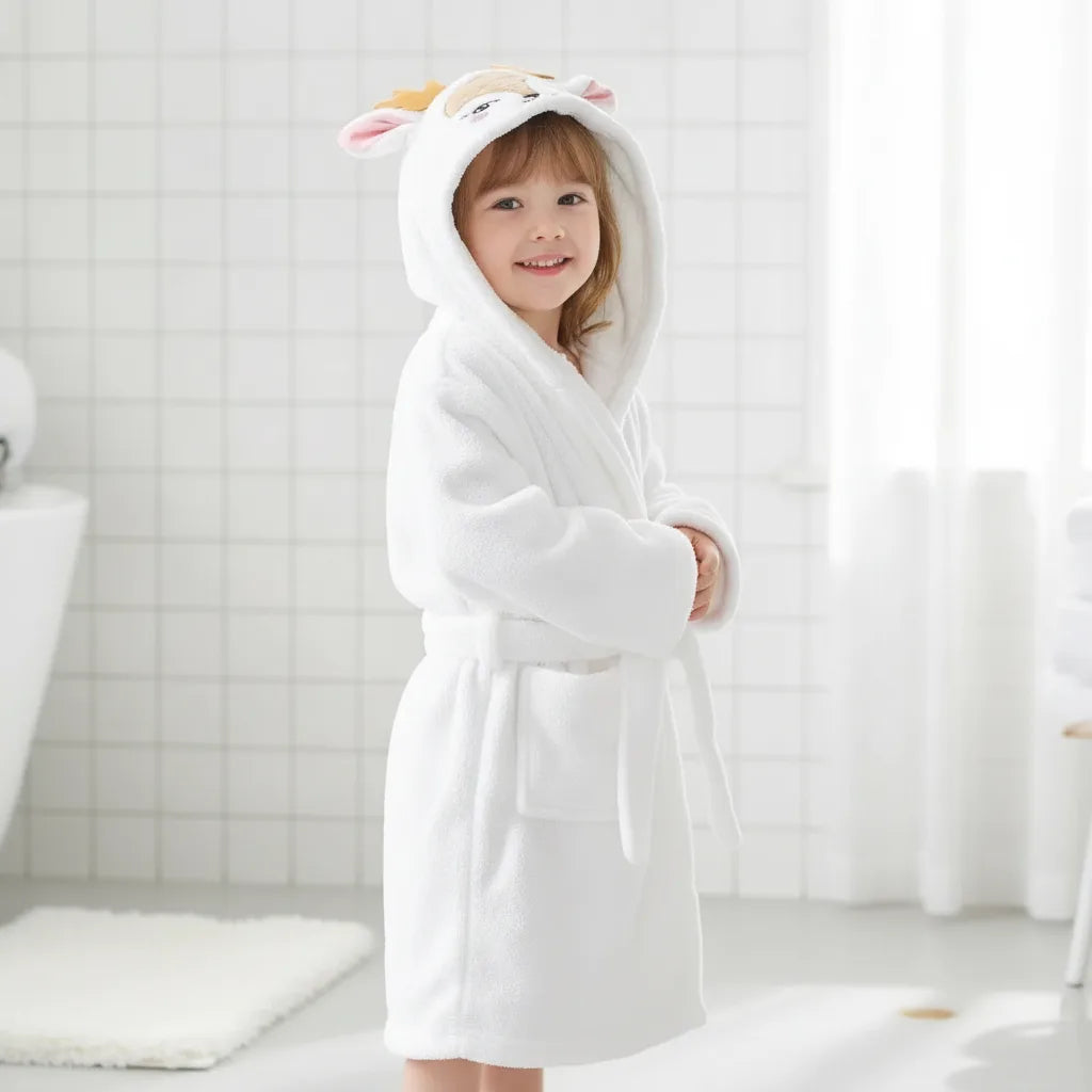 Peignoir enfant motif lapin