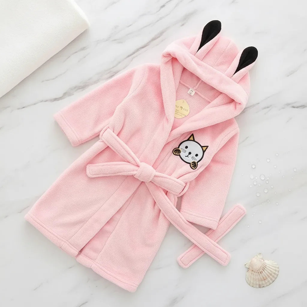 Peignoir enfant motif lapin