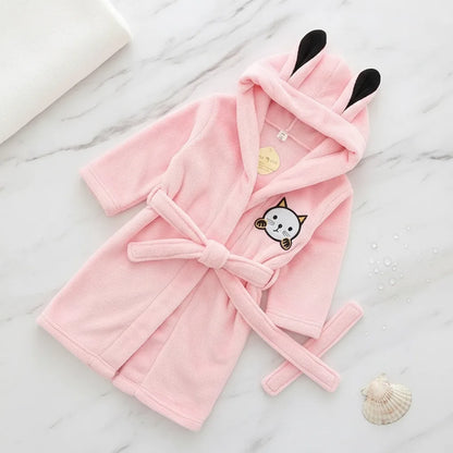Peignoir enfant motif lapin