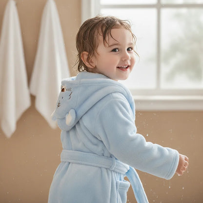 Peignoir enfant motif lapin
